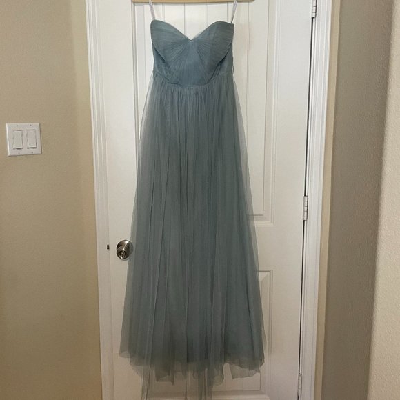 Jenny Yoo BHLDN Bridesmaid Annabelle Convertible Maxi Dress (Ciel Blue) - Picture 1 of 3